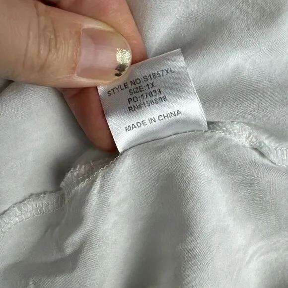 Reborn J Boho Dress Womens 1X Colorful Pattern Button Front Flowy Elephant(1003) - Picture 8 of 15